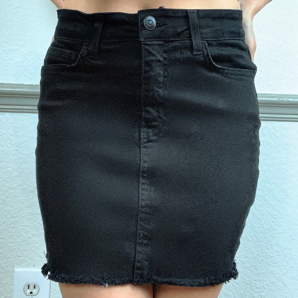 Black O2DENIM Jean Skirt